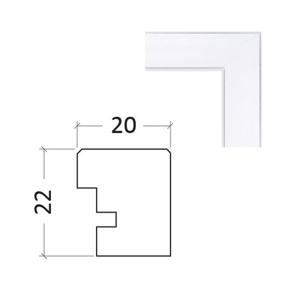 White editions a2 poster frame profile