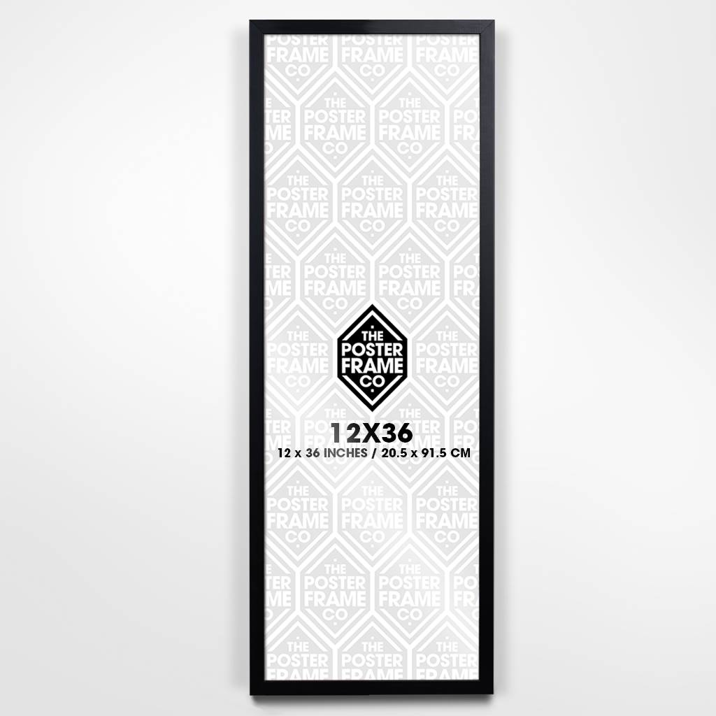 Black 12x36 inch poster frame