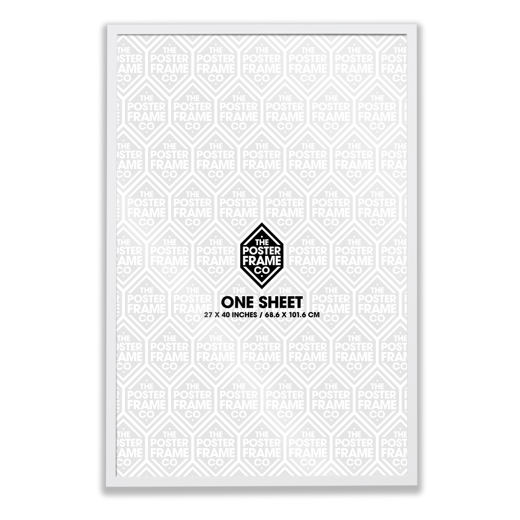 One Sheet 27x40 inch Movie Poster Frame White 