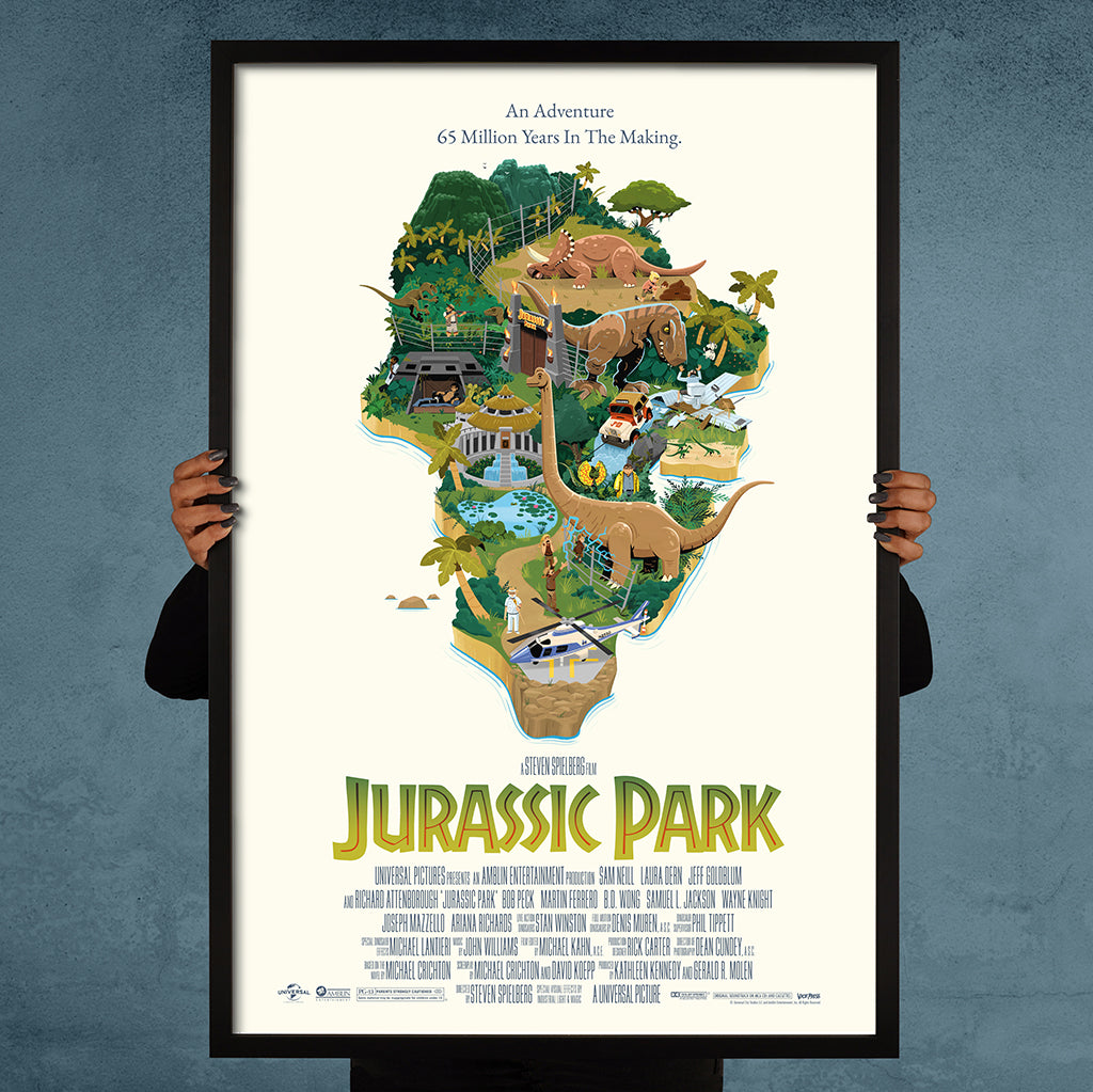 Jurassic Park 24x36 inch Movie Poster Frame