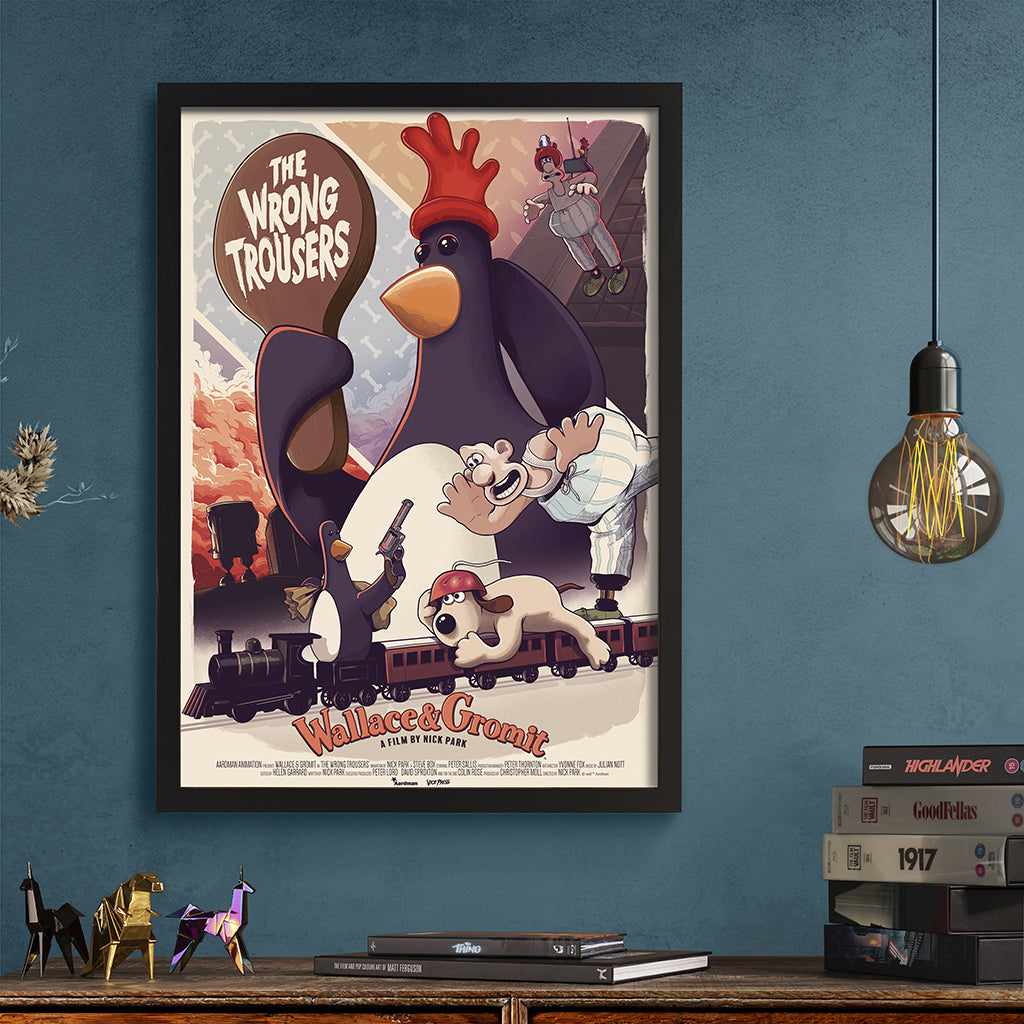 A2 Movie Poster Frames with Wallace and Gromit by Mark Bell